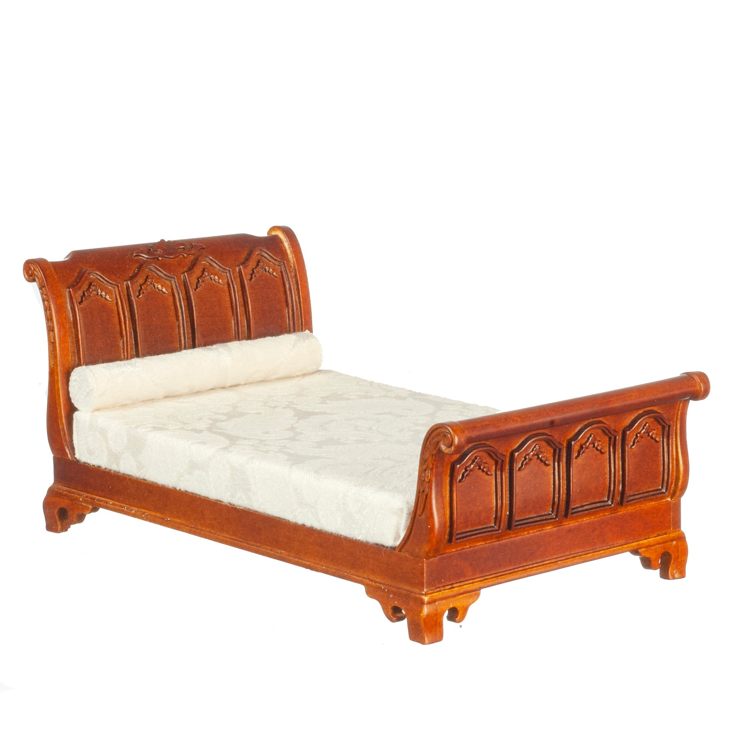 1:12 Scale JBM Miniature American Empire Sleigh Bed