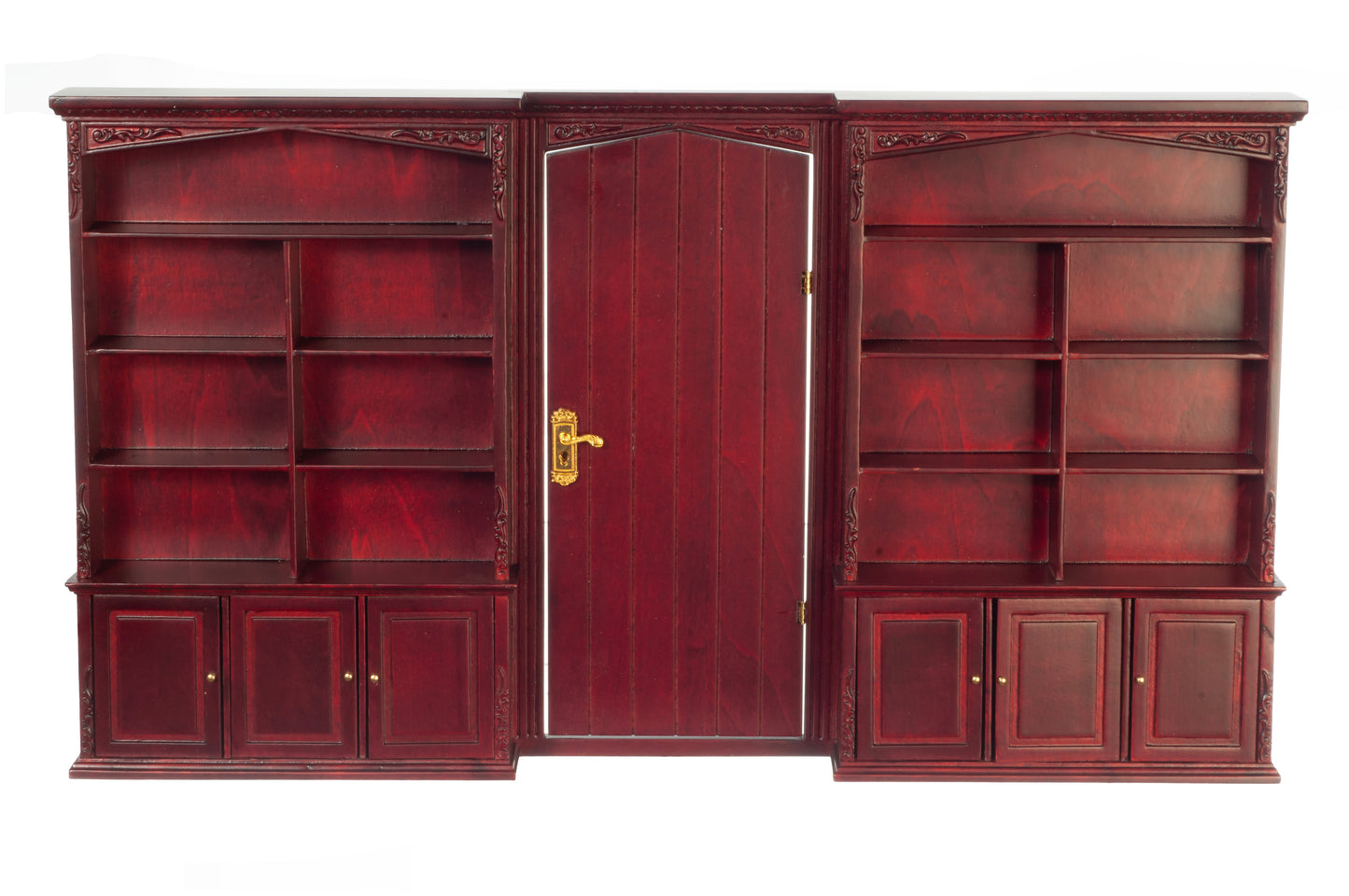 1:12 Scale JBM Miniature Mahogany Bookcase Wall