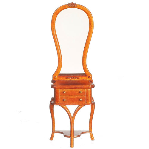 1:12 Scale JBM Miniature Walnut Victorian Dressing Mirror
