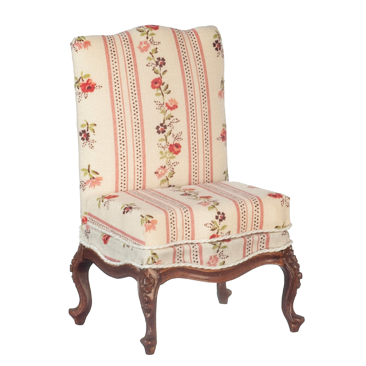 1:12 Scale JBM Miniature Floral Upholstered Accent Chair