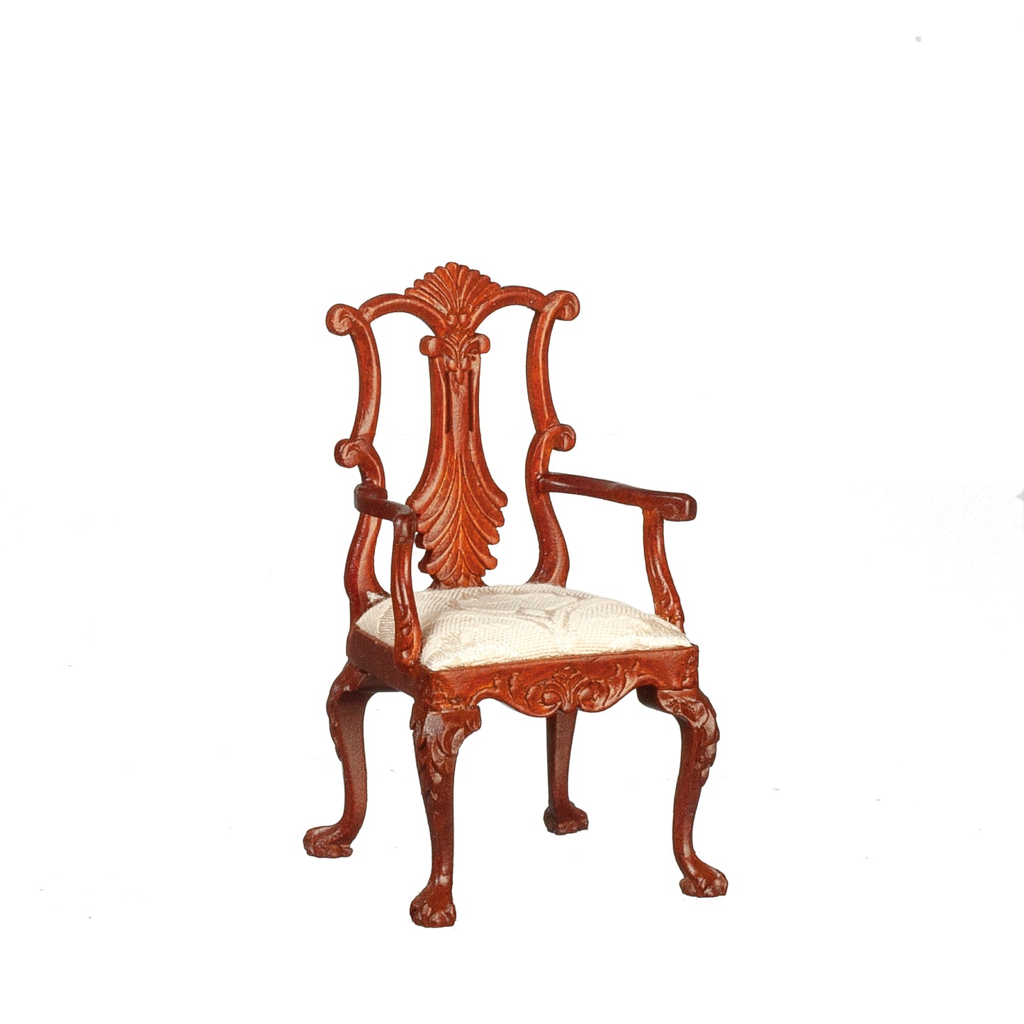 1:12 Scale JBM Miniature Fanciful Carved Dining Armchair