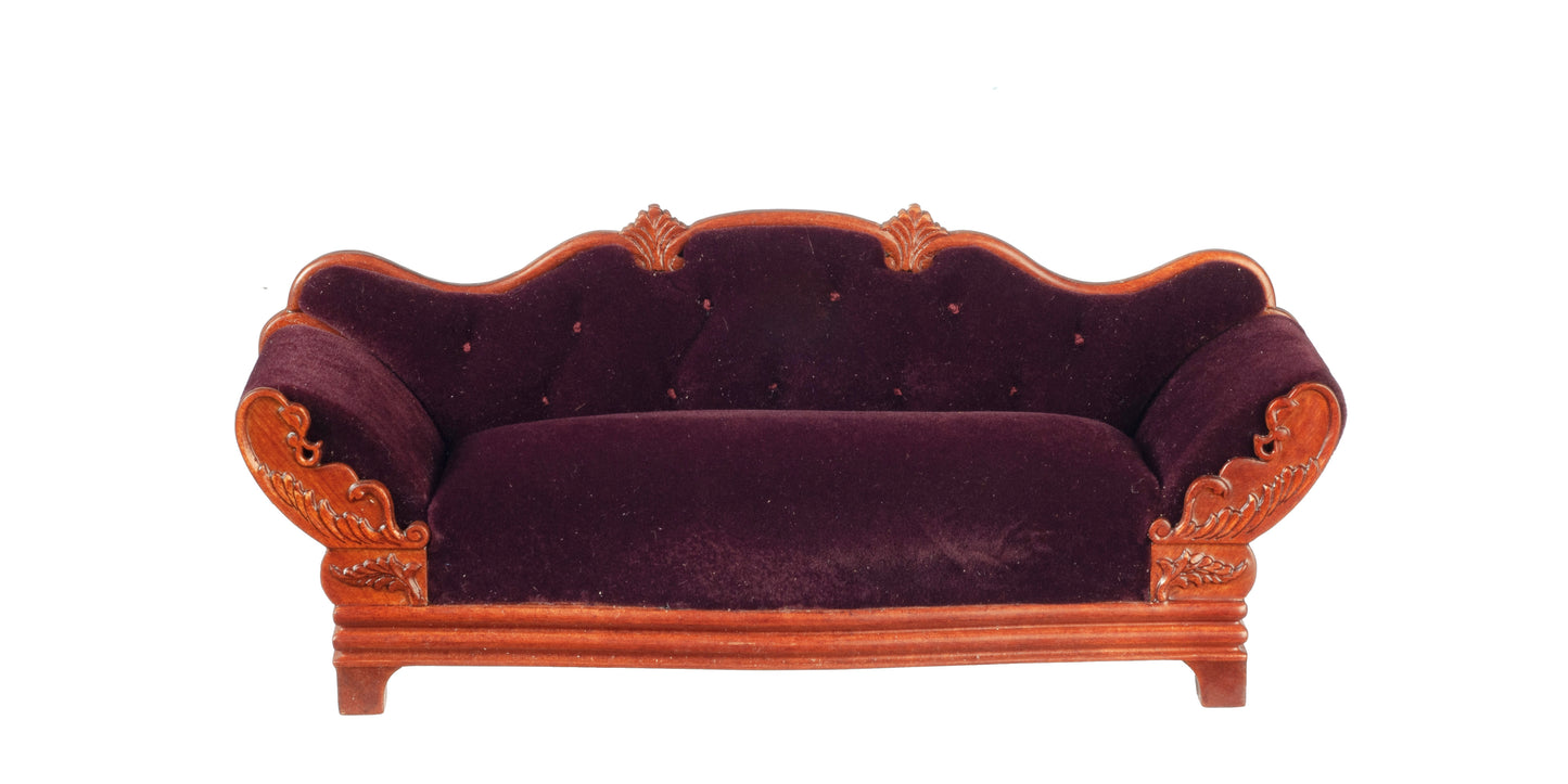 1:12 Scale JBM Miniature Late Regency Walnut Settee