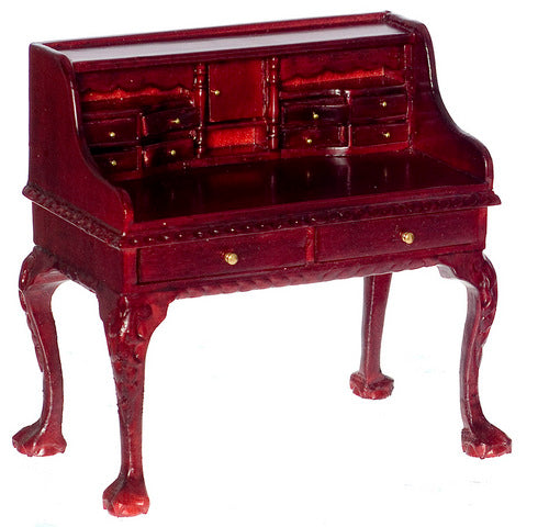 1:12 Scale Platinum Miniature Mahogany Secretary Desk