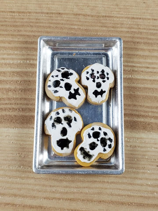 1:12 Scale Vintage Modern Bakery Miniature Sugar Skull Cookies