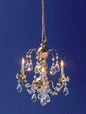 1:12 Scale Cir-Kit Miniature 3-Arm Up Crystal Chandelier