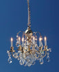 1:12 Scale Cir-kit Miniature 6-Arm Up Renaissance Crystal Chandelier