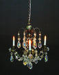 1:12 Scale Houseworks Miniature 3-Arm Nostalgia Crystal Chandelier