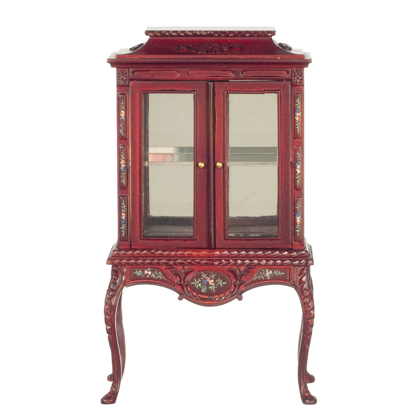 1:12 Scale JBM Miniature Hand-Painted Glass Cabinet