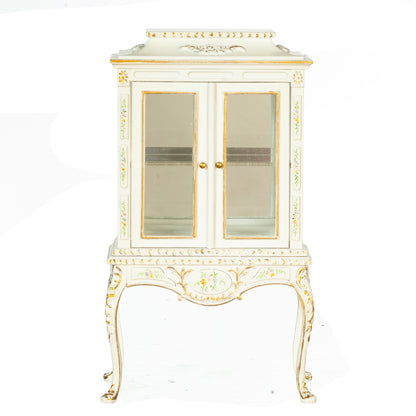 1:12 Scale JBM Miniature Hand-Painted Glass Cabinet