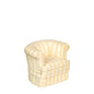 1:12 Scale JBM Miniature Cream & Gold Tub Armchair