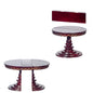 1:12 Scale JBM Miniature Trimmed Round Table with Adjustable Leaf