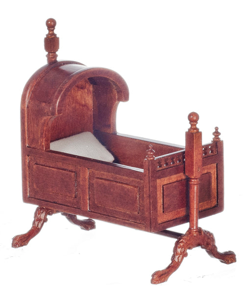 1:12 Scale JBM Miniature 15th c. Tudor Walnut Cradle