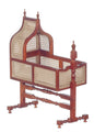 1:12 Scale JBM Miniature Jacobean Cane Walnut Crib