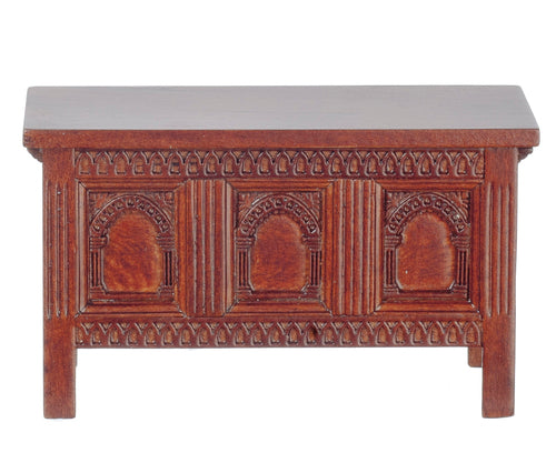 1:12 Scale JBM Miniature 16th c. Tudor Walnut Chest