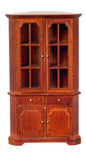 1:12 Scale JBM Miniature Mission Walnut Corner Cabinet