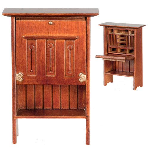 1:12 Scale JBM Miniature Mission Style Writing Desk with Cupboard