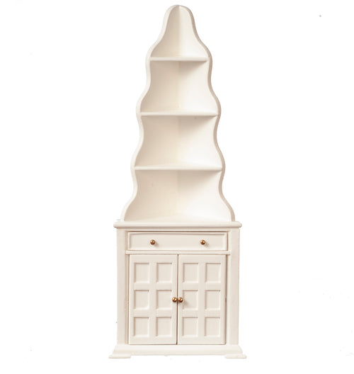 1:12 Scale JBM Miniature Cottage White Display Cabinet