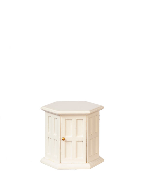 1:12 Scale JBM Miniature White Cottage End Table