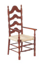 1:12 Scale JBM Miniature Walnut Ladderback Armchair