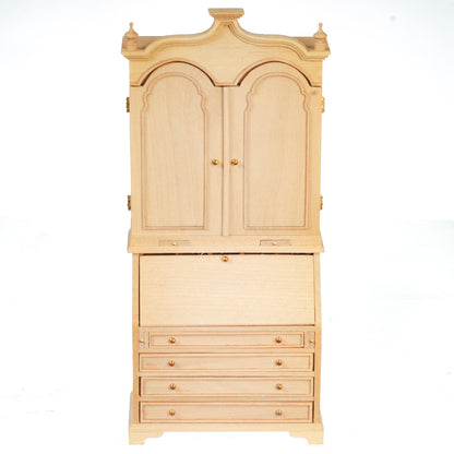 1:12 Scale JBM Miniature Unfinished Secretary Desk