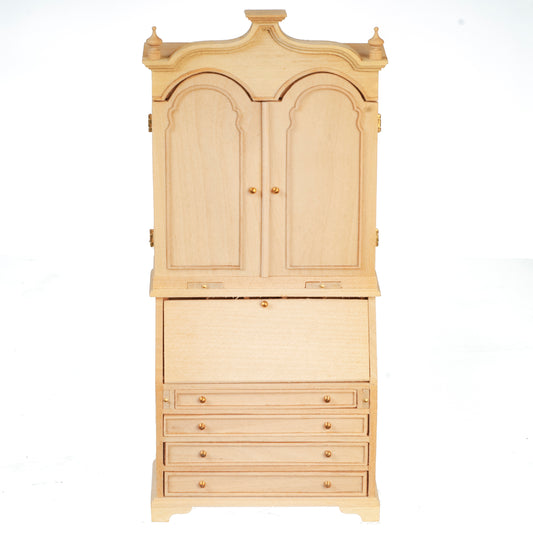 1:12 Scale JBM Miniature Unfinished Secretary Desk