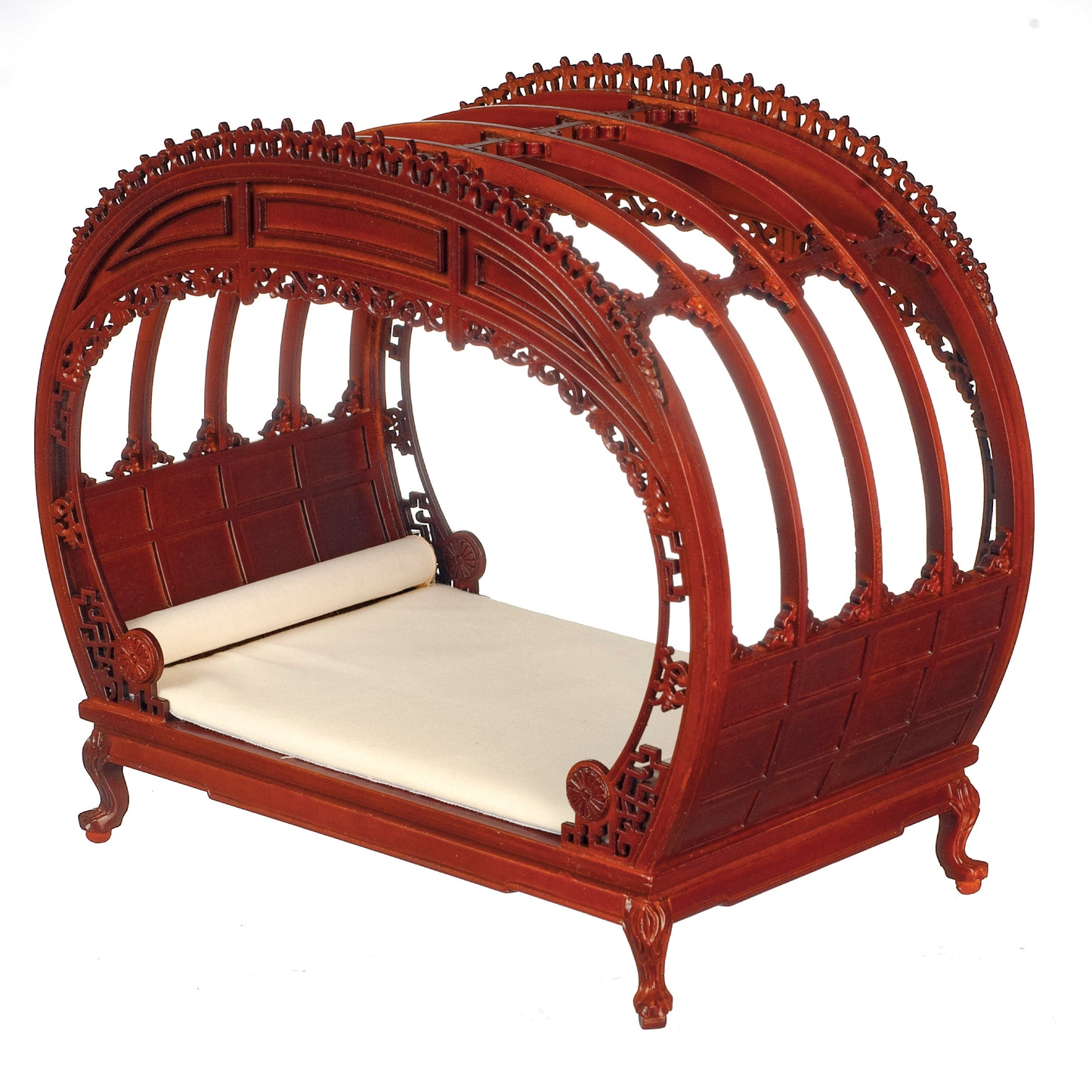 1:12 Scale JBM Miniature Traditional Chinese Chippendale Double Bed