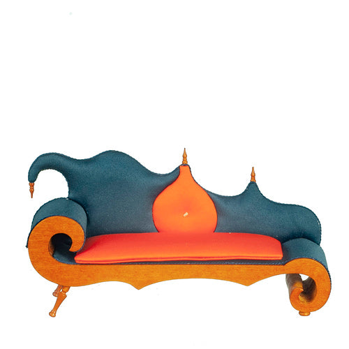 1:12 Scale JBM Miniature Show Timber Walnut Settee