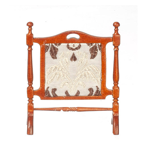 1:12 Scale JBM Miniature Walnut Fireplace Screen