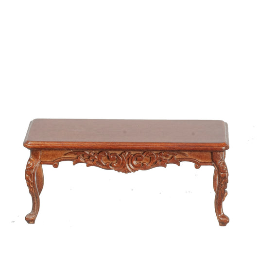 1:12 Scale JBM Miniature Queen Anne Victorian Walnut Coffee Table