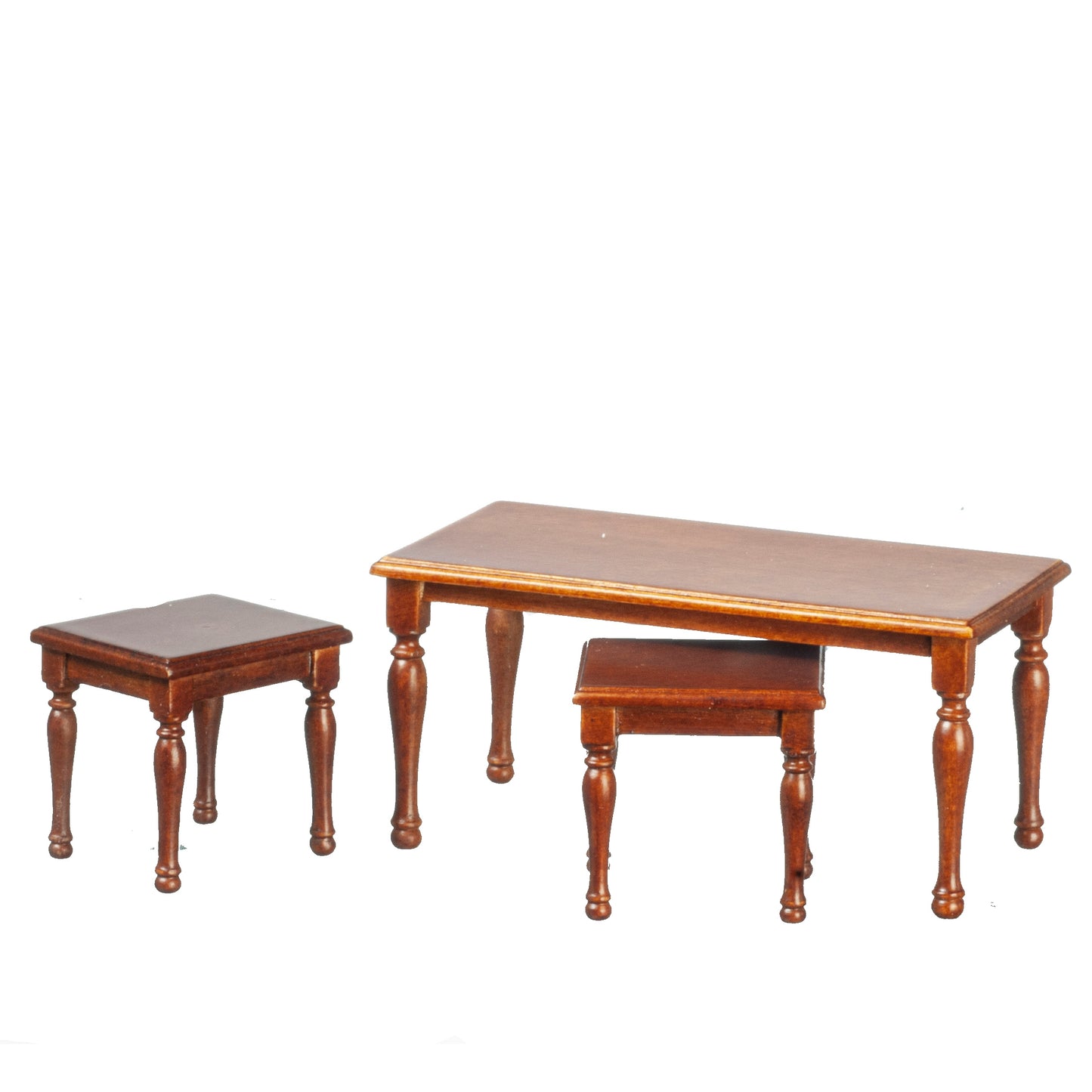 1:12 Scale JBM Miniature 3pc. Walnut Nesting Tables