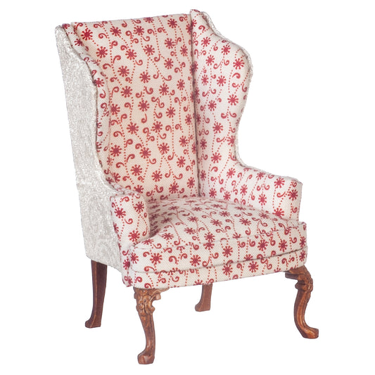 1:12 Scale JBM Miniature High Wingback Accent Chair