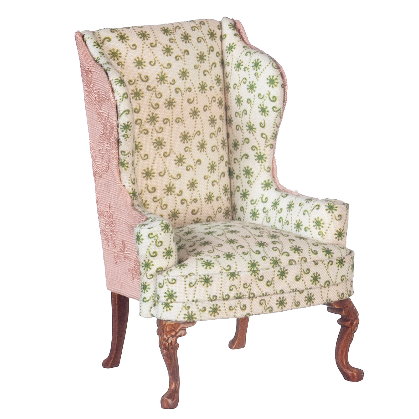 1:12 Scale JBM Miniature High Wingback Accent Chair