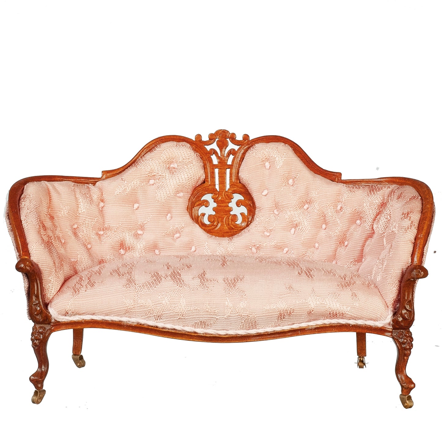 1:12 Scale JBM Miniature Victorian Walnut Settee
