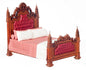 1:12 Scale JBM Miniature 19th C. Gothic Paneled Bed