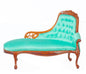 1:12 Scale JBM Miniature Louis XV Walnut Chaise Lounge