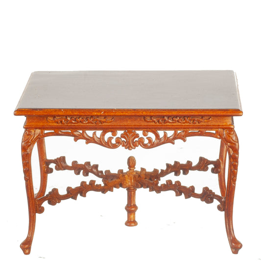 1:12 Scale JBM Miniature Fancy Victorian Walnut Table