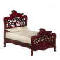 1:12 Scale JBM Miniature Engraved Art Nouveau Collection Double Bed
