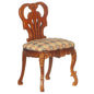 1:12 Scale JBM Miniature Ornate Carved Walnut Side Chair