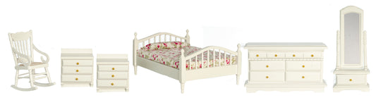1:12 Scale Miniature 6pc. Classic Master Bedroom Set